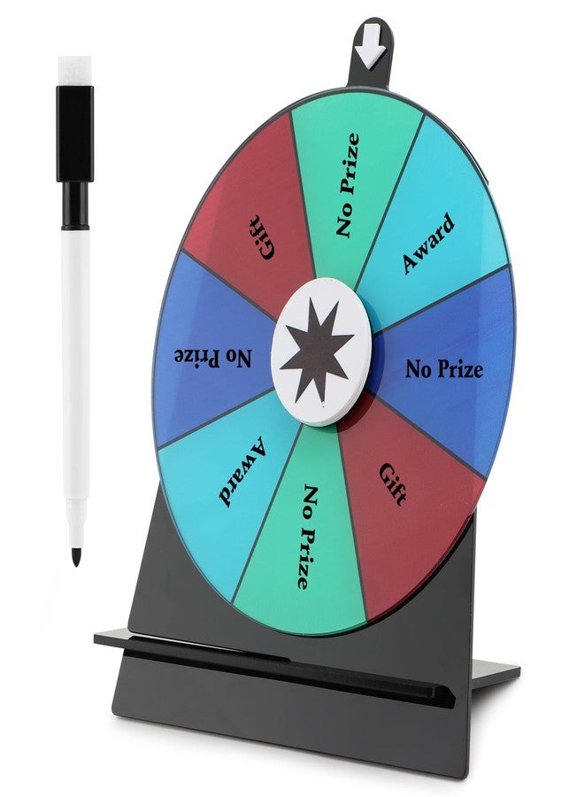 Kazheon 6 Inch Prize Wheel,8 Slots Color Tabletop Roulette Wheel of Fortune Spin with Dry Erase Marker,for Engaging Home Parties, Trade Show, Carnival Events,Party Birthday Wedding Housewarming - Image 1
